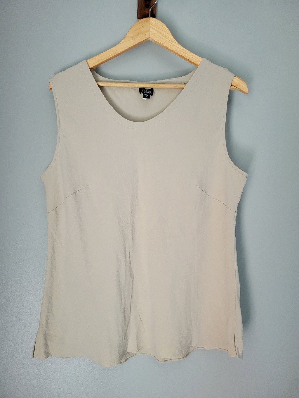 Eileen Fisher 97% Silk Tank Top Size 1x Cream Off White